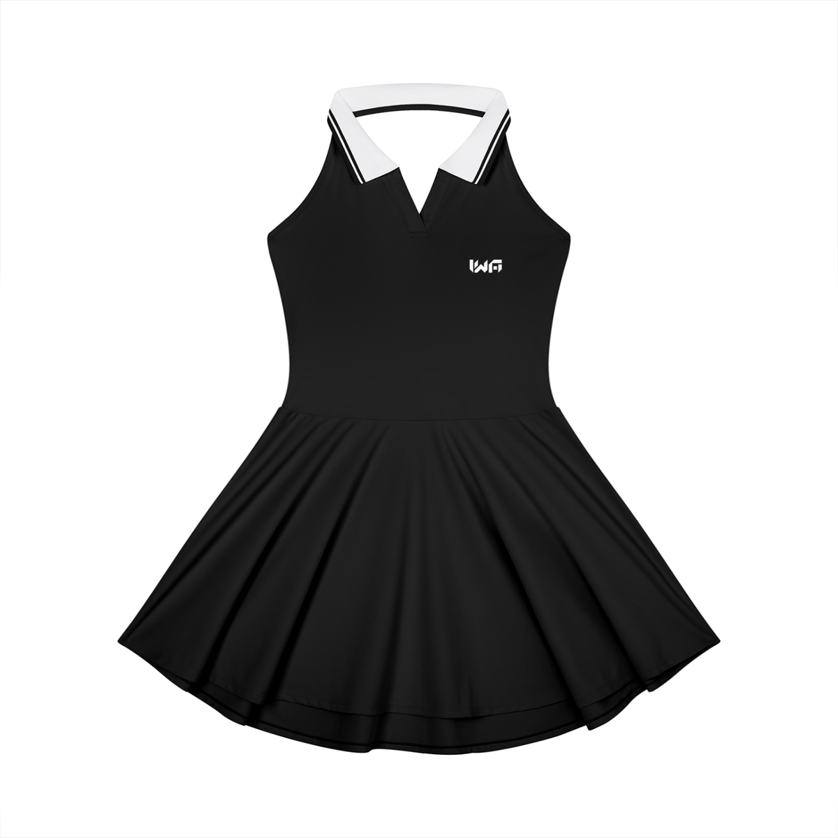 Women's Collared Halter A-Line Tennis Dress