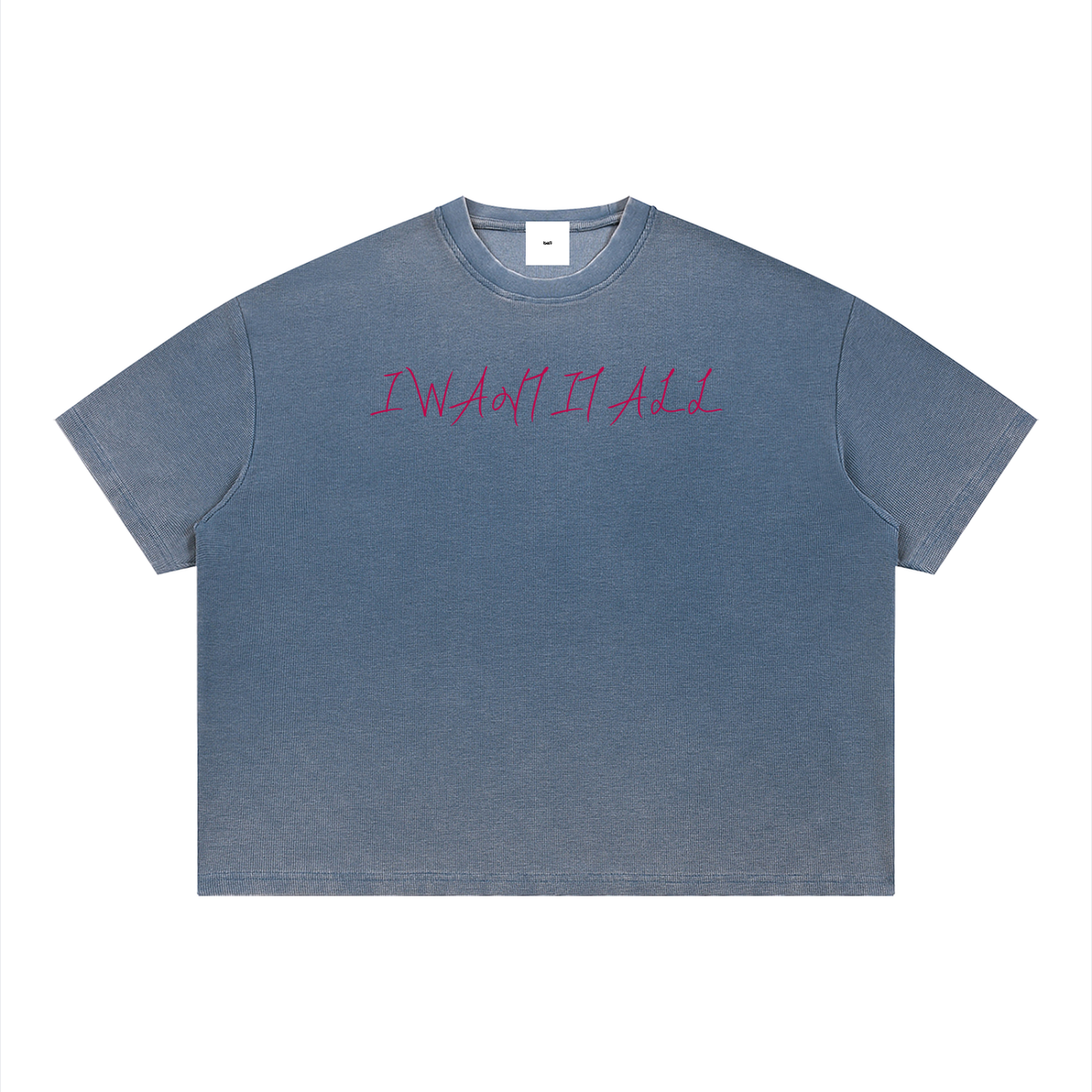 Unisex Vintage Wash Sunfade Boxy Waffle T-Shirt