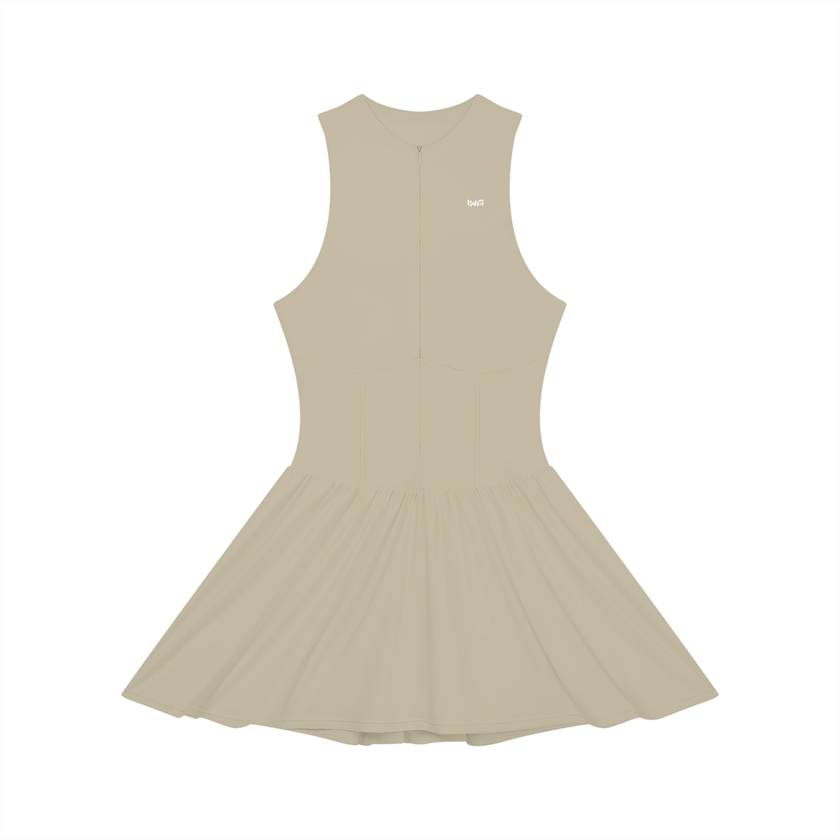 Women’s Ruched Sleeveless Full-Zip Dress