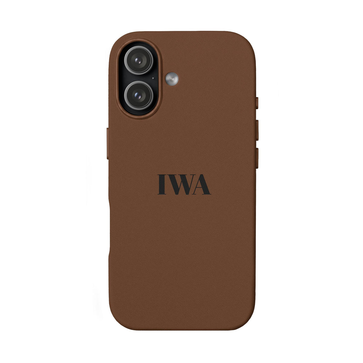 Engraved PU Leather Phone Case — Personalized Monogram Phone Cover