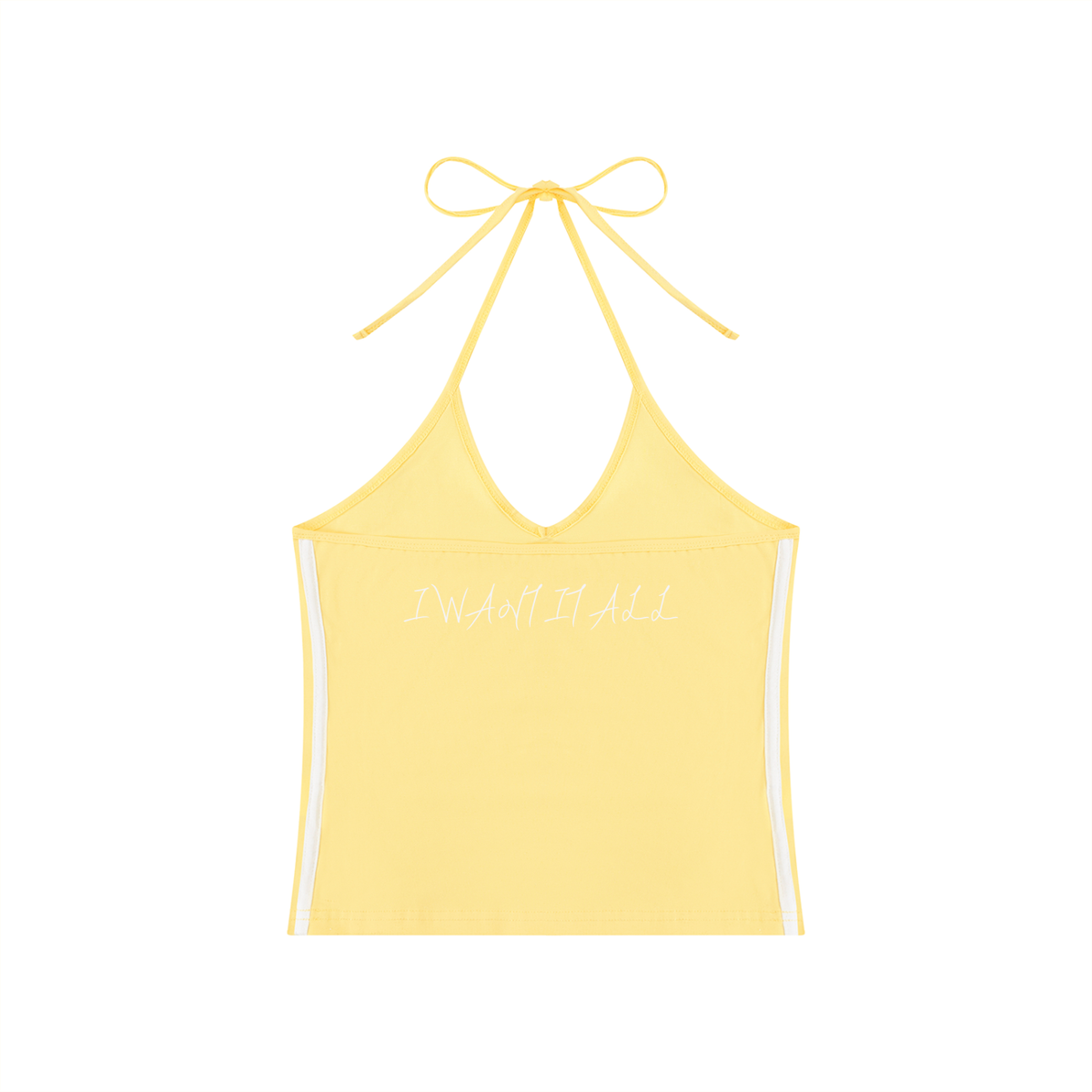 Women's Color Block Halter Crop Tank Top