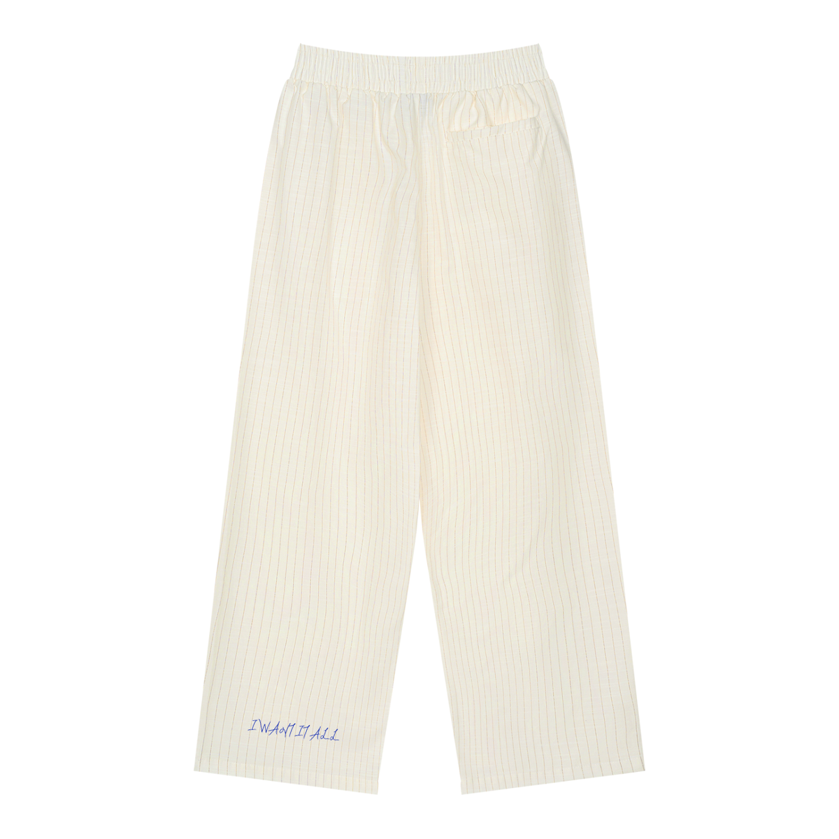 Unisex Striped Pleated Pants