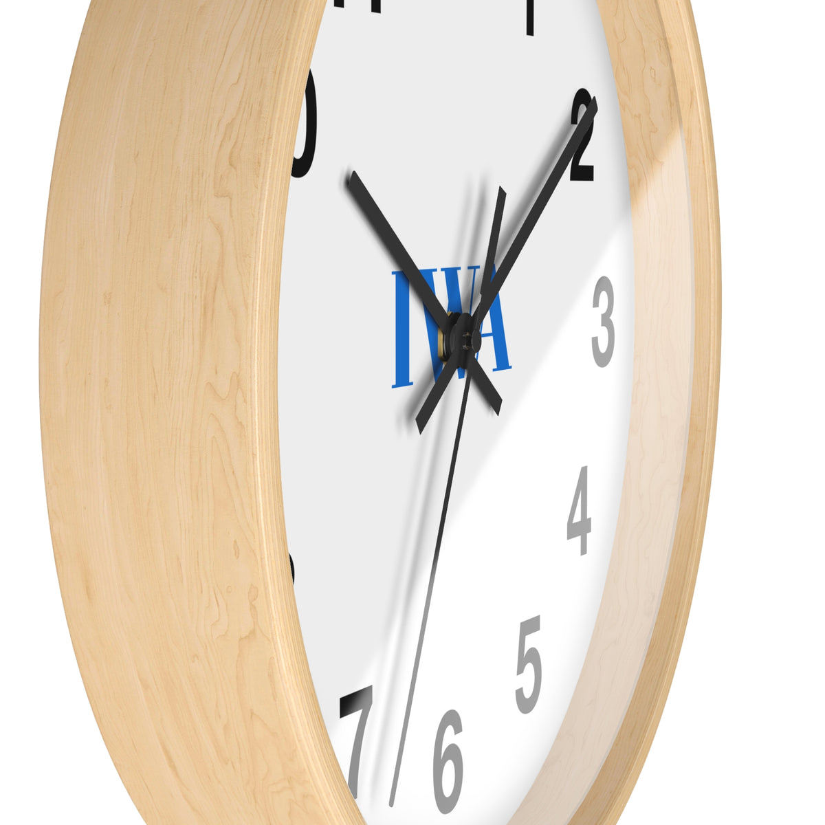 Minimalist Initials Wall Clock — Monogram ‘M A’ Modern Home Decor