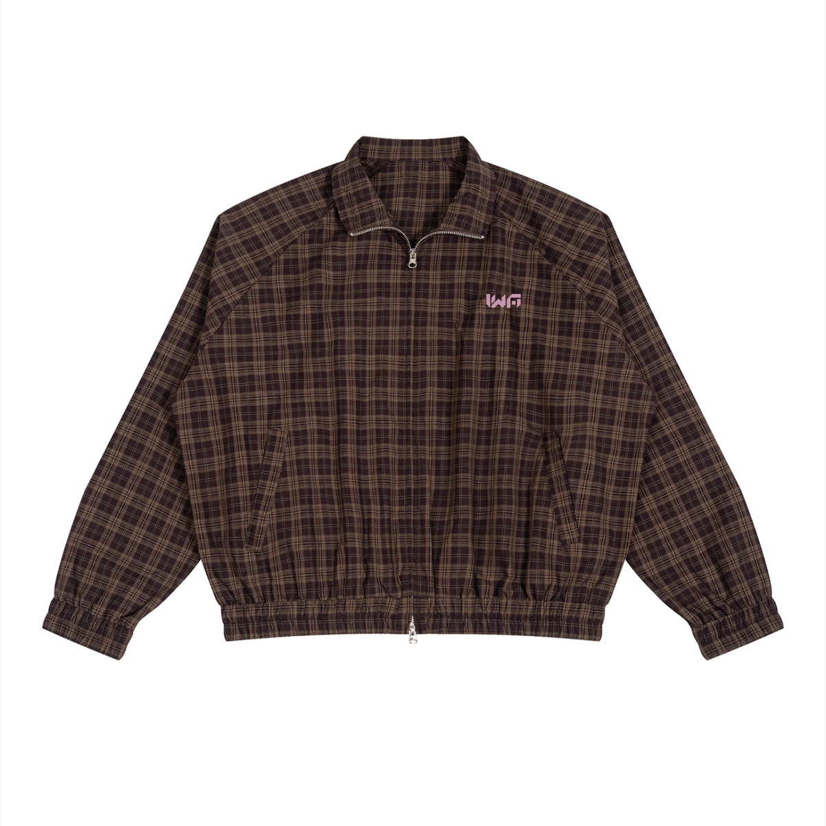 Unisex Plaid Full-Zip Track Jacket