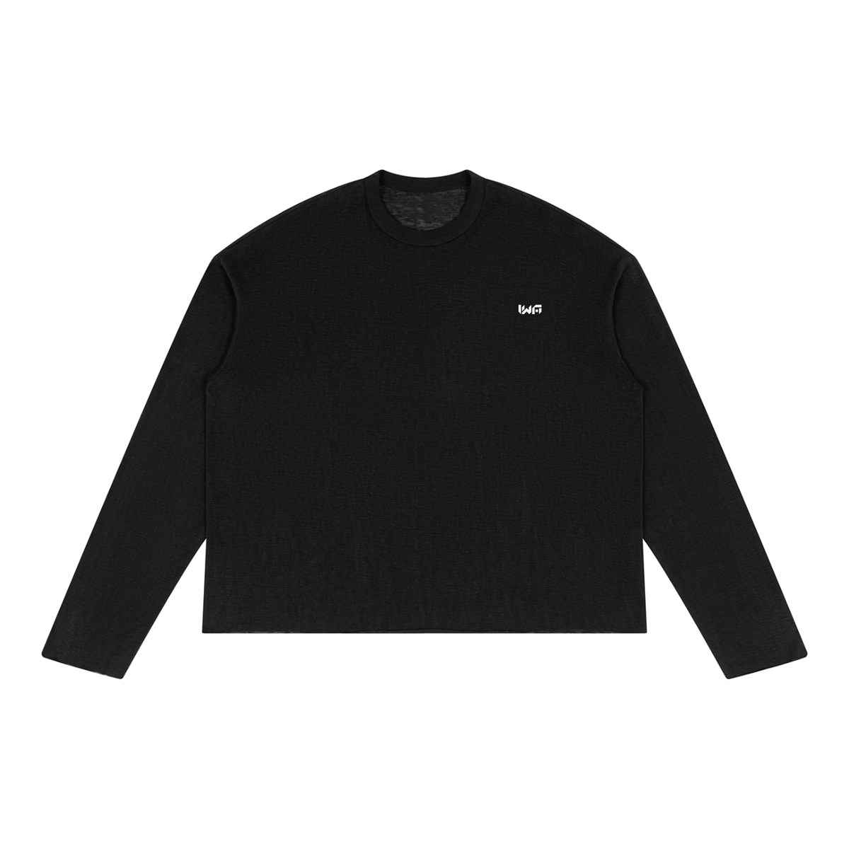 Unisex Raw Edge Long Sleeve T-Shirt