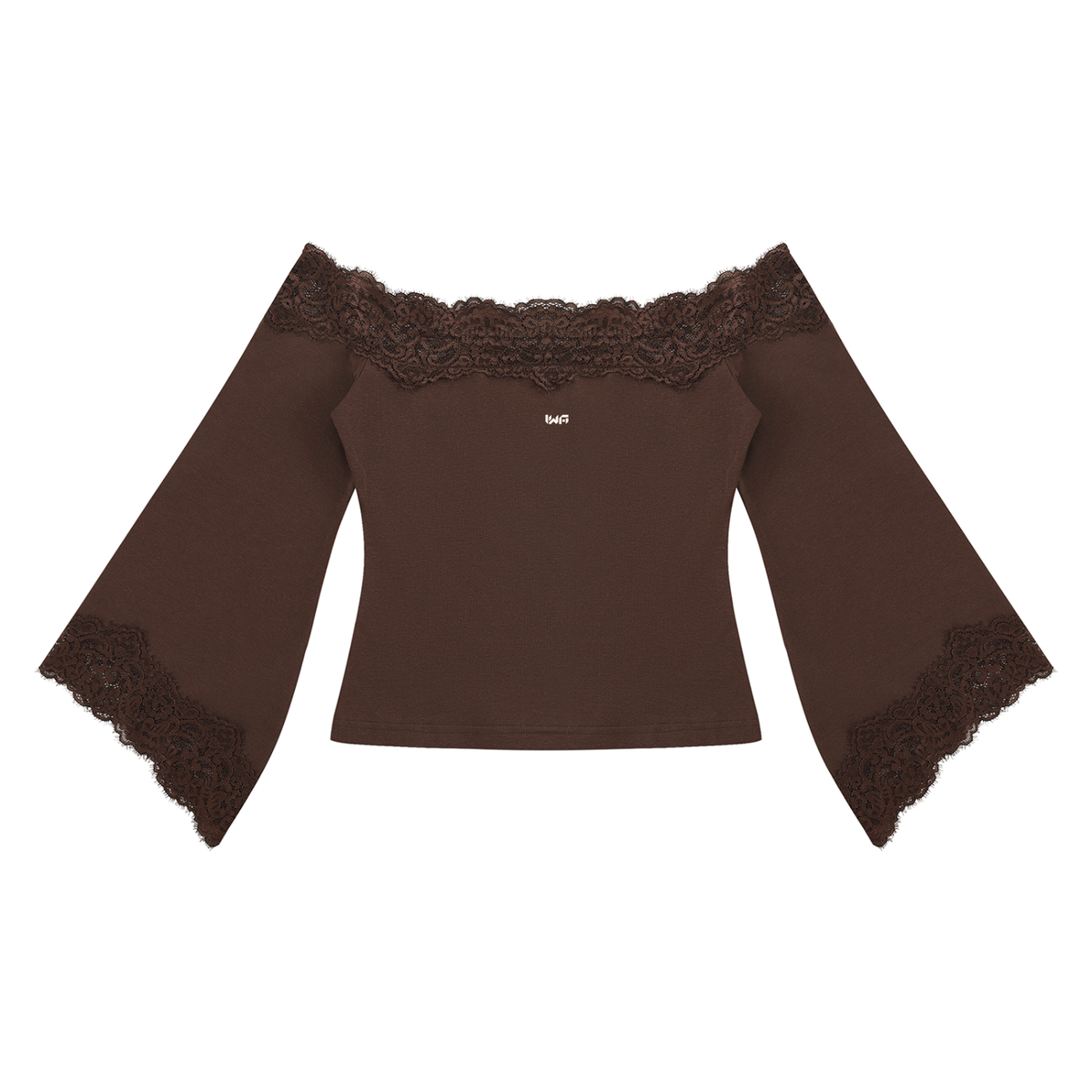 Women's Off-the-Shoulder Lace Trim T-Shirt
