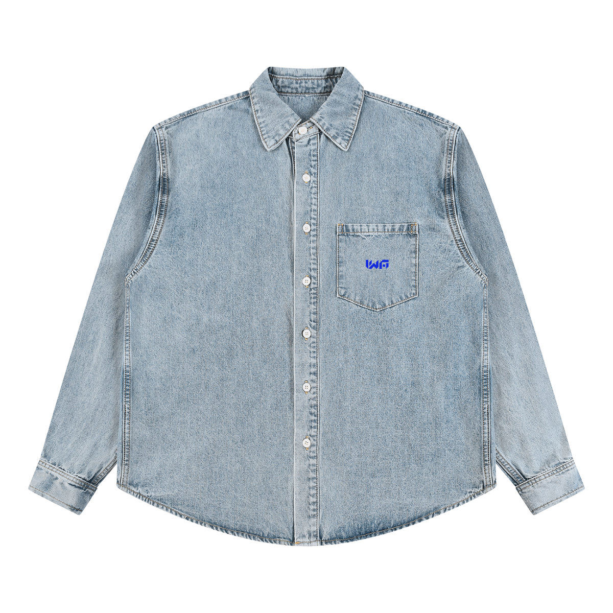 Unisex Vintage Wash Denim Shirt