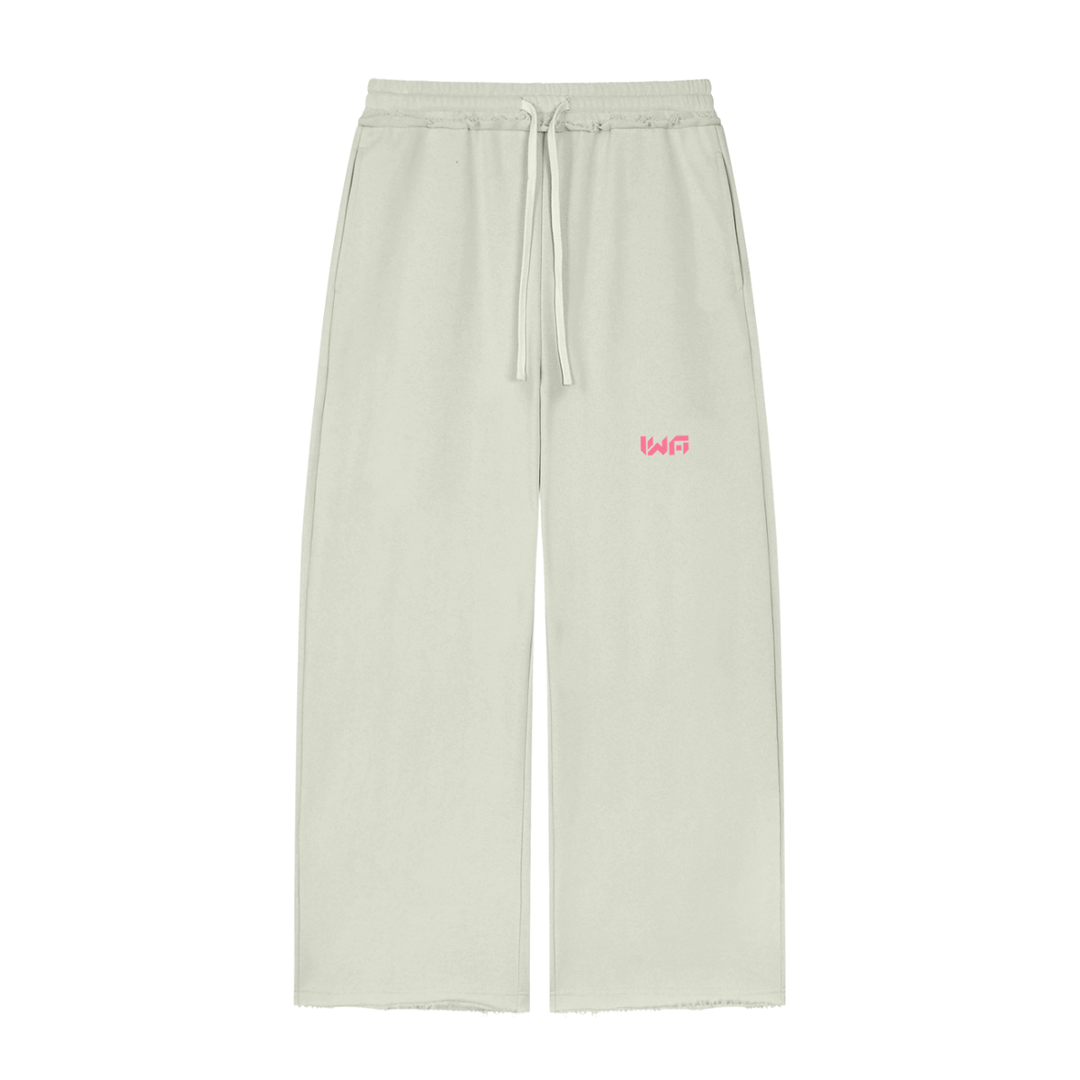 Women’s Wide Leg Raw Edge Sweatpants