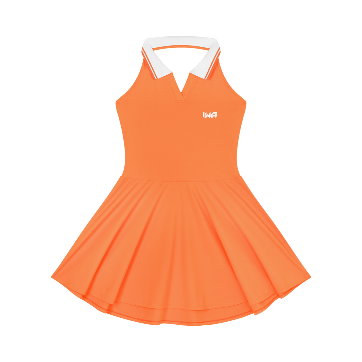 Women's Collared Halter A-Line Tennis Dress