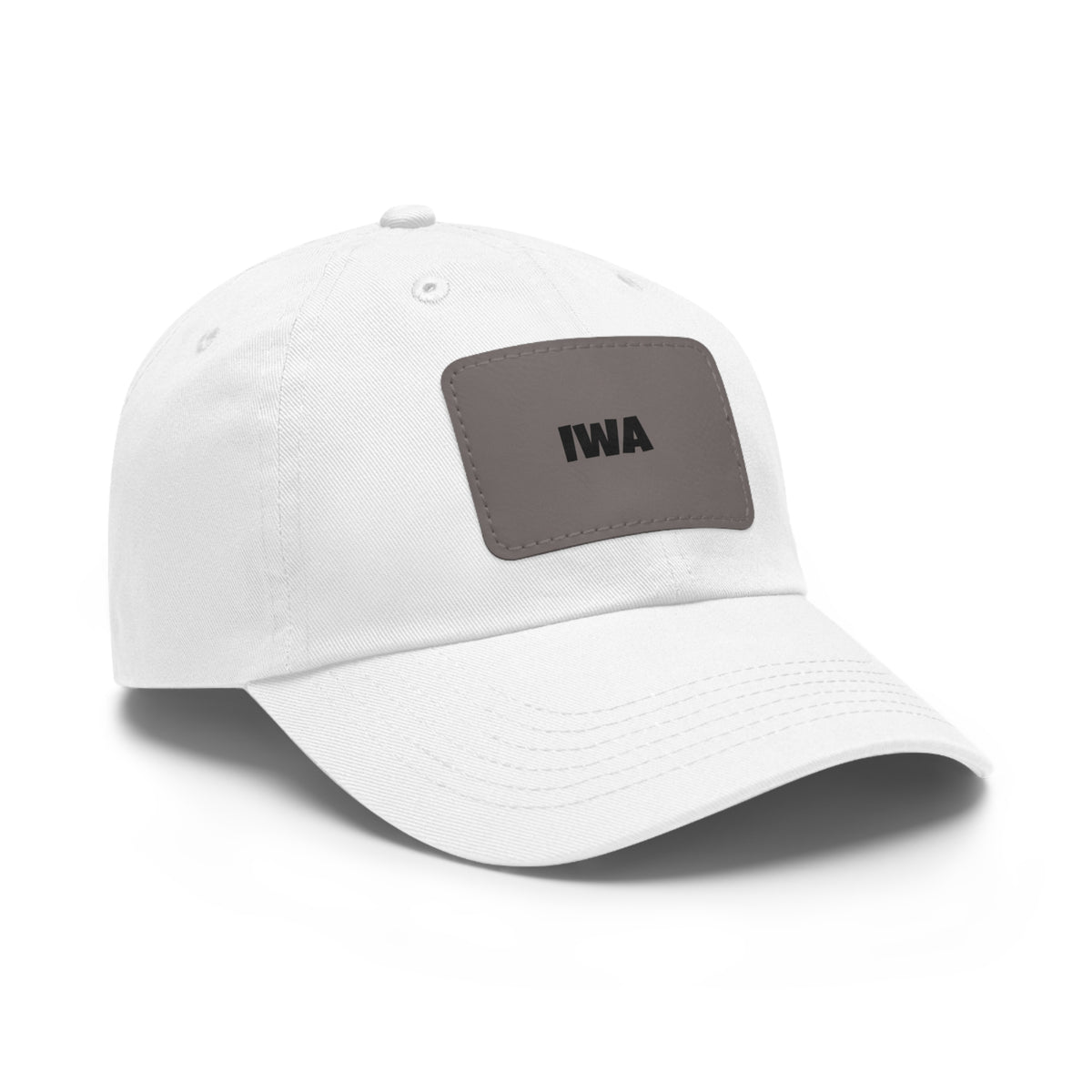 Stylish Dad Hat with IWA Leather Patch - Casual Adjustable Cap for Everyday Wear