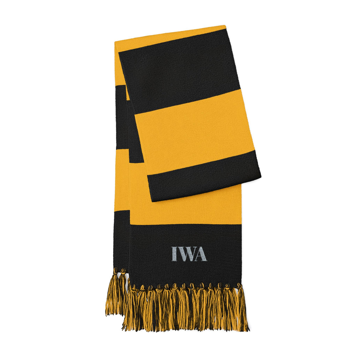 Embroidered Striped Spectator Scarf – Classic Team Colors, Personalized Initials