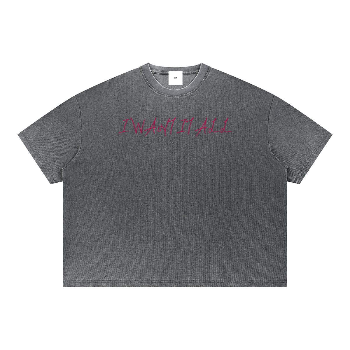 Unisex Vintage Wash Sunfade Boxy Waffle T-Shirt