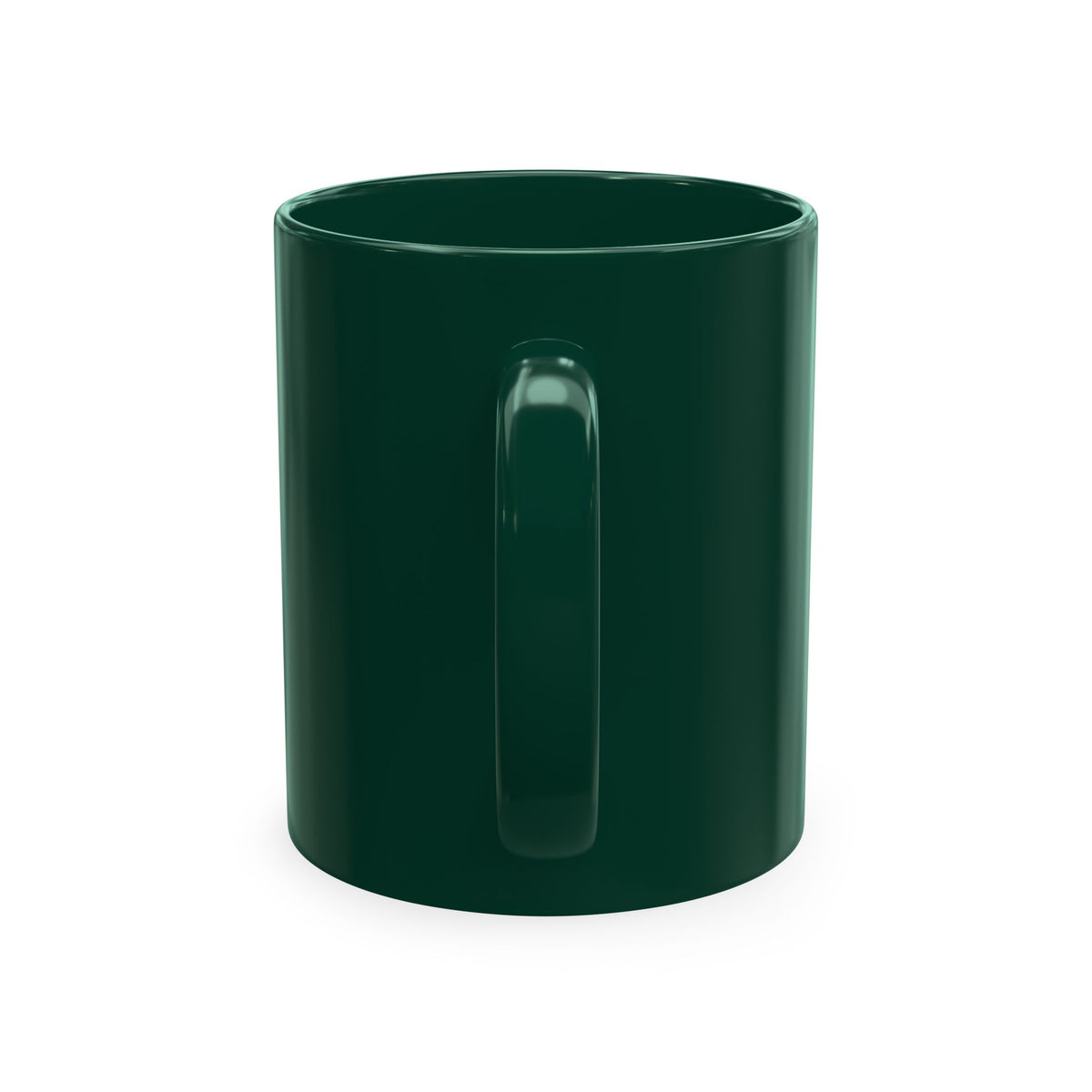 IWA Monogram Ceramic Mug — Minimalist Beige Coffee Cup with Bold Blue Letters