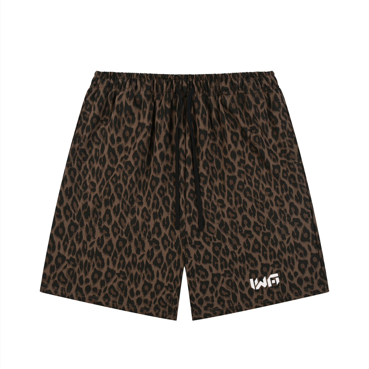 Unisex Heavyweight Leopard Drawstring Shorts