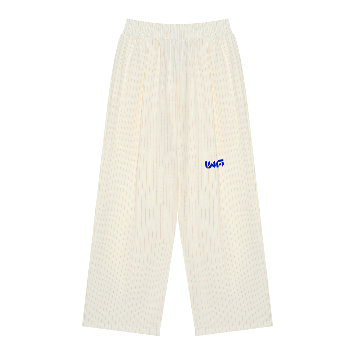 Unisex Striped Pleated Pants