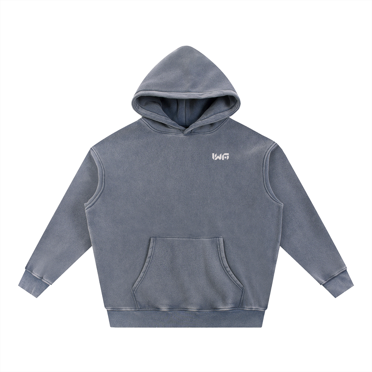 Snow Wash Fleece Oversize Hoodie