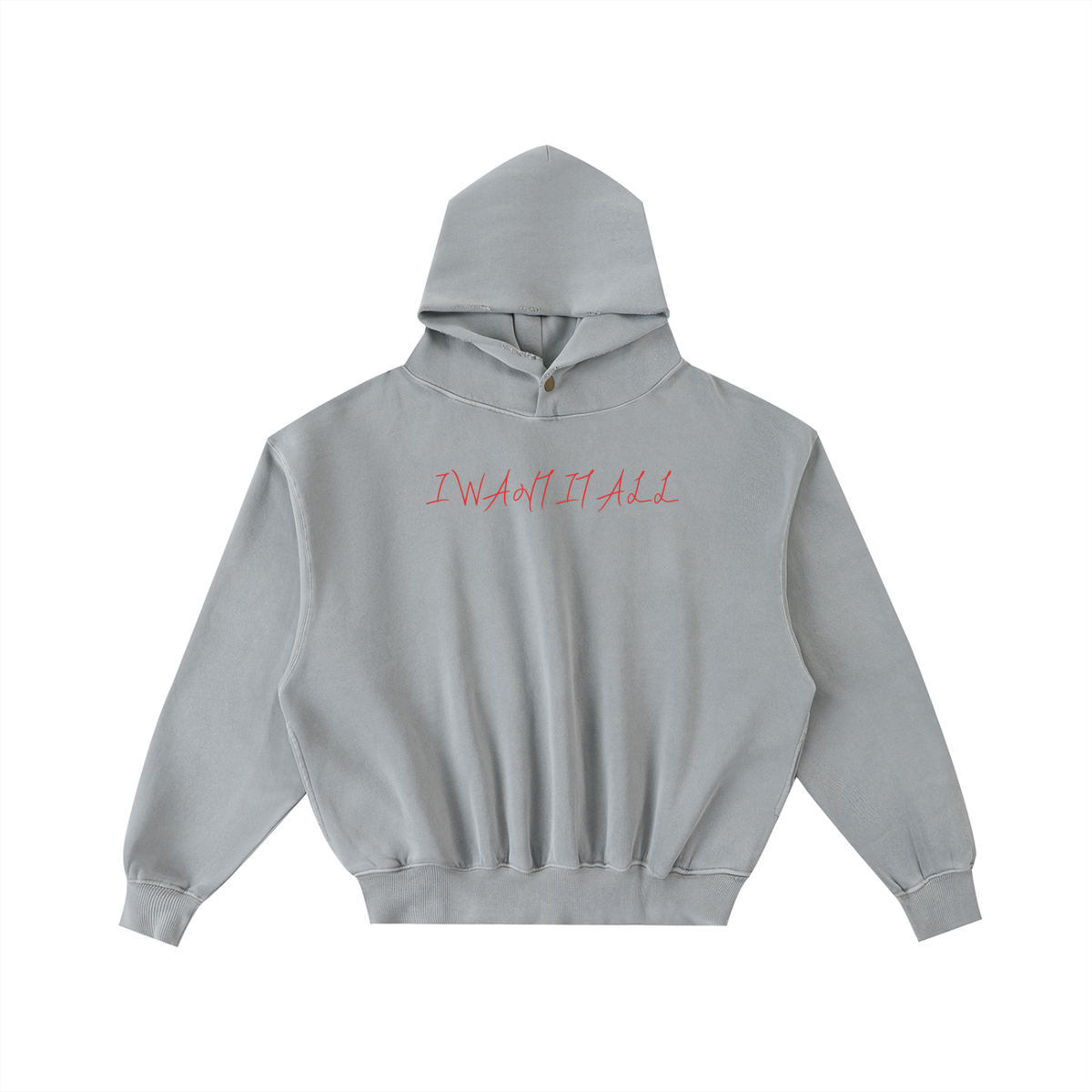 Frayed Enzyme Washed Fleece Hoodie
