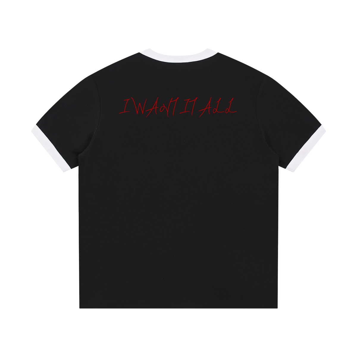 Contrast Edge Ribbed Crewneck T-Shirt