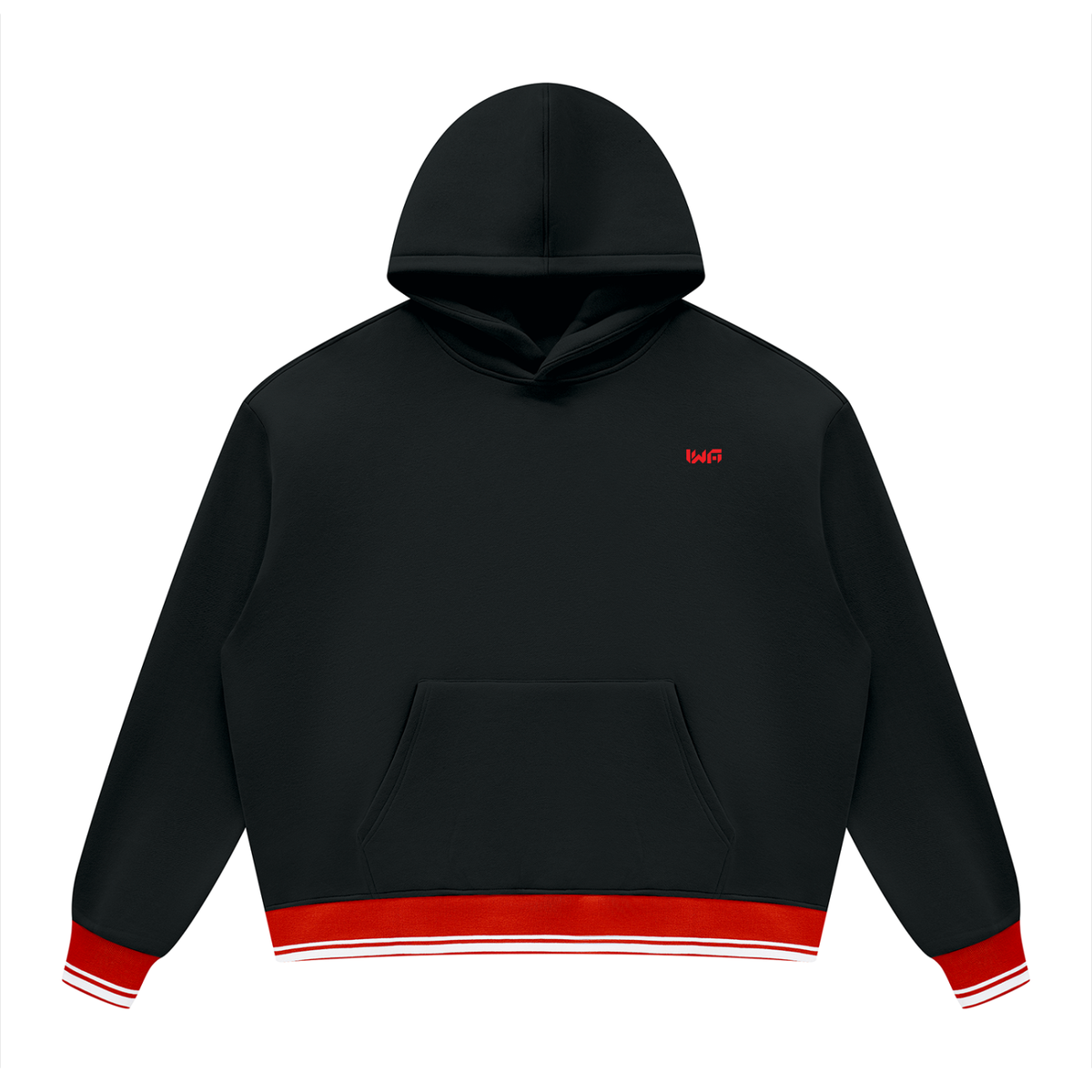 Unisex Oversized Color Block Fleece Hoodie