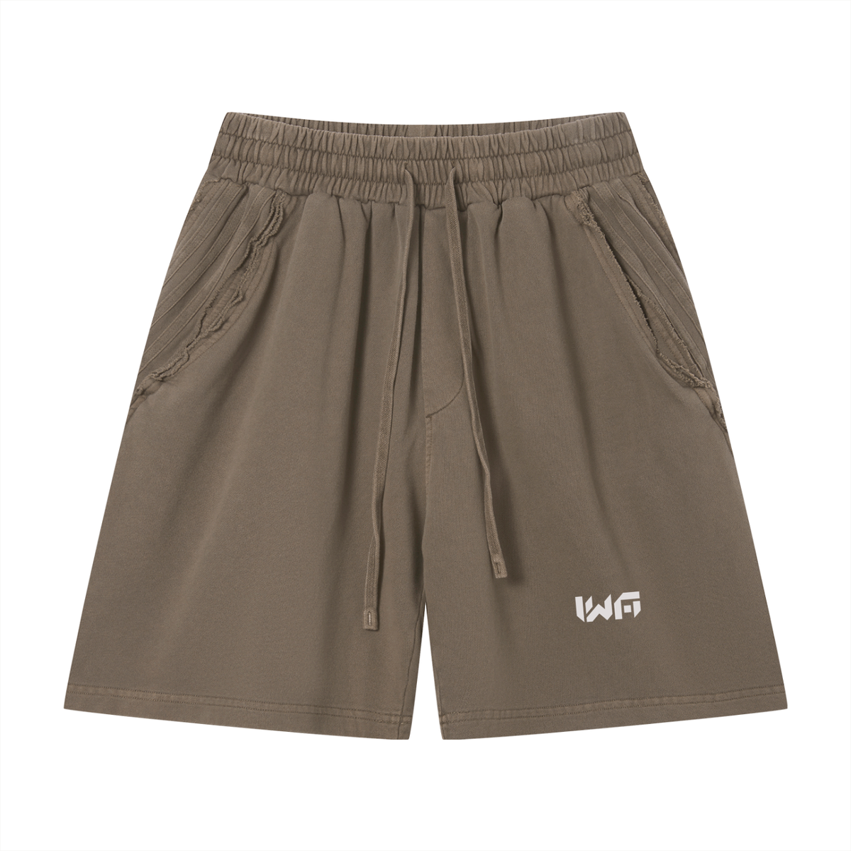 Unisex Vintage Wash Raw Edge Shorts