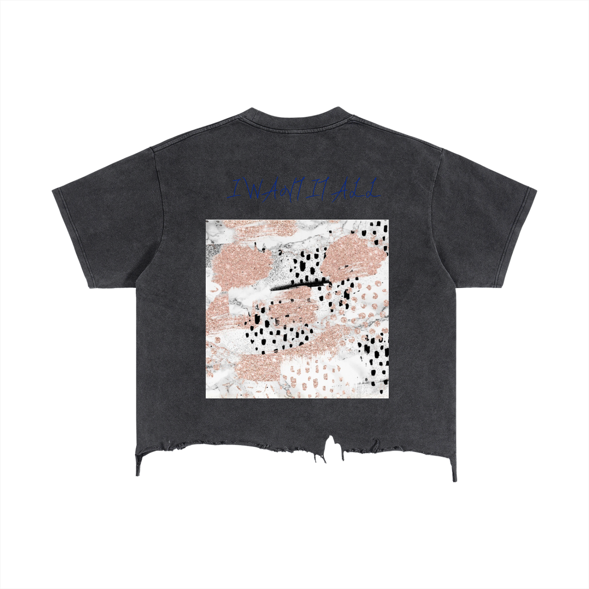 Vintage Wash Boxy Distressed Hem T-Shirt