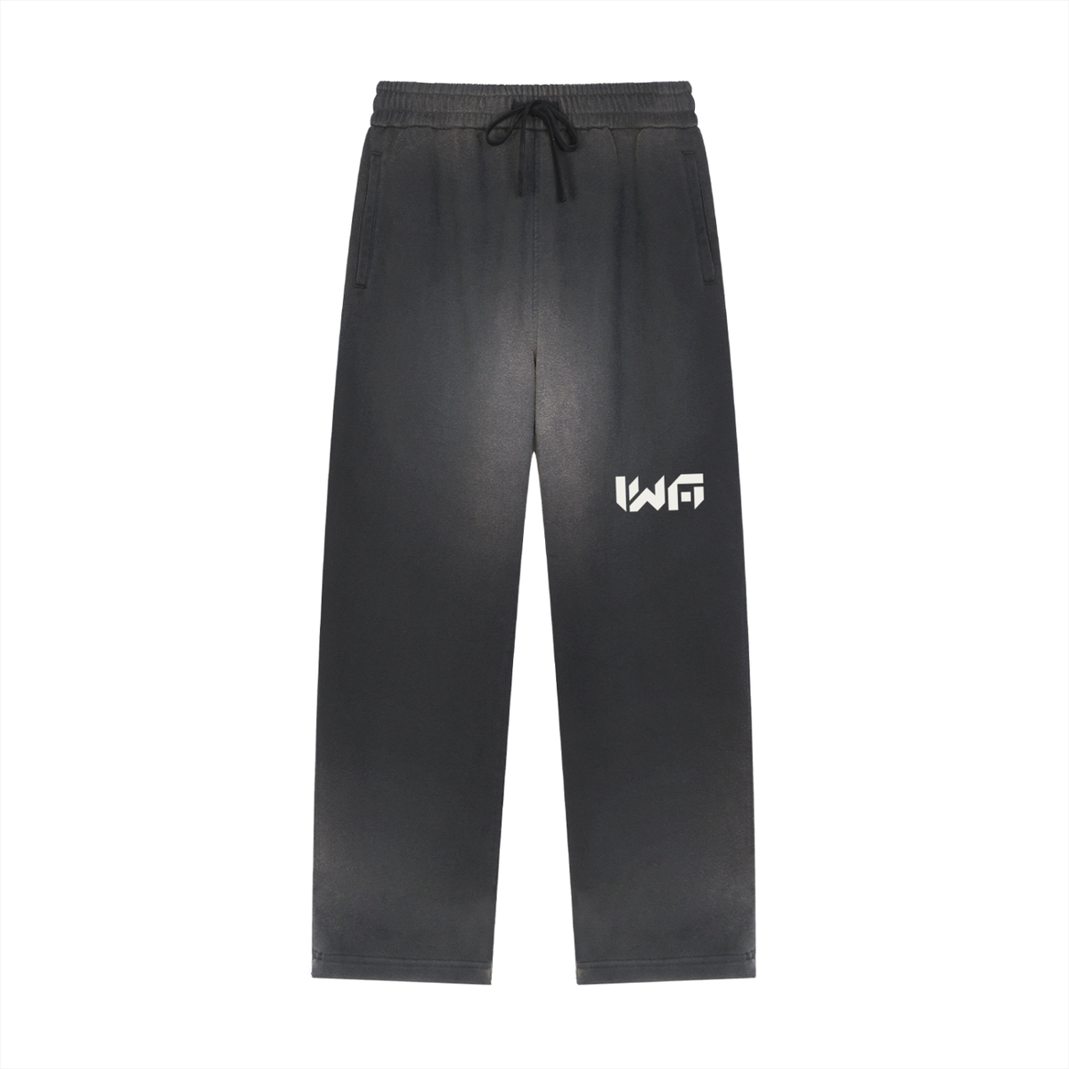 Sun Fade Raw Edge Straight-Leg Sweatpants