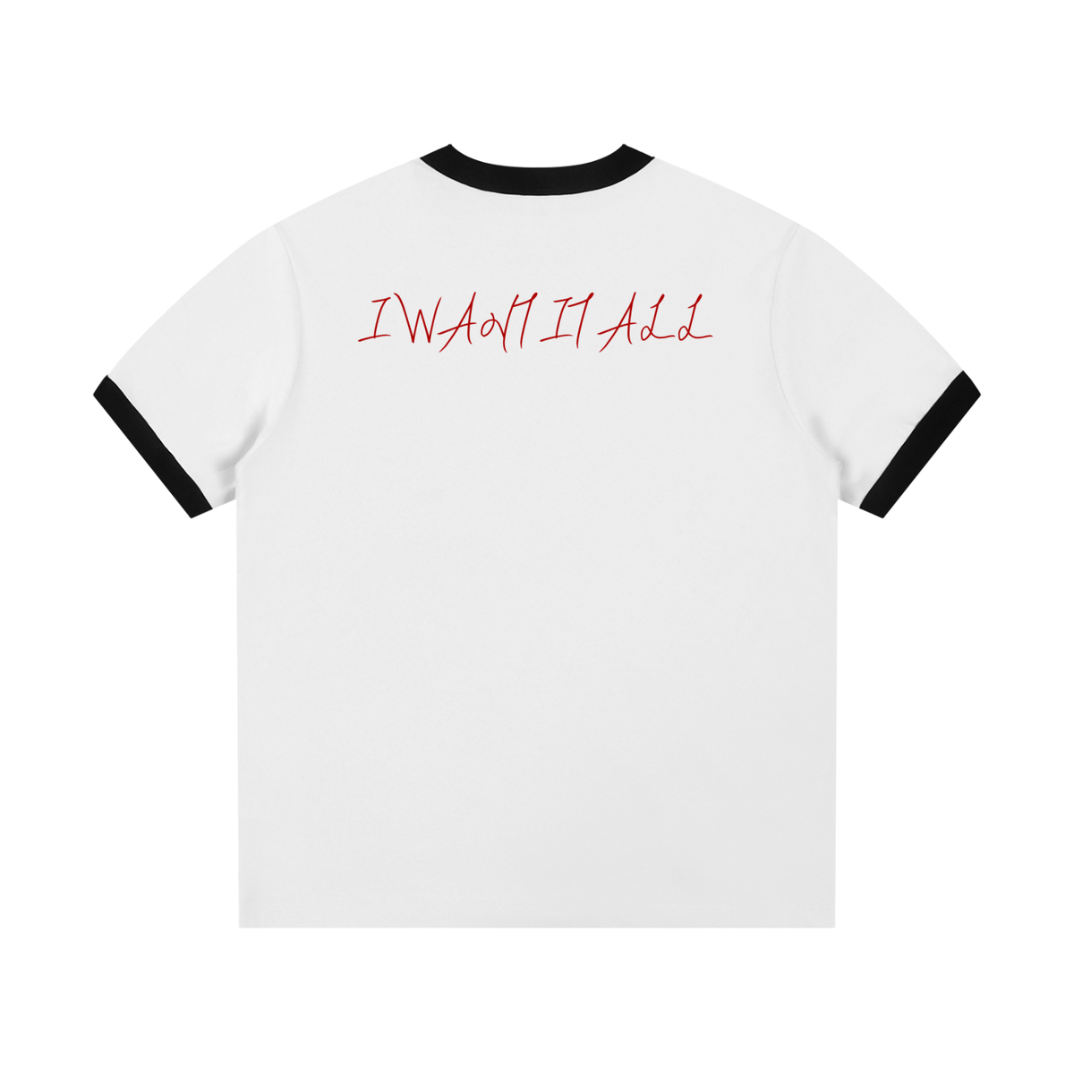 Contrast Edge Ribbed Crewneck T-Shirt