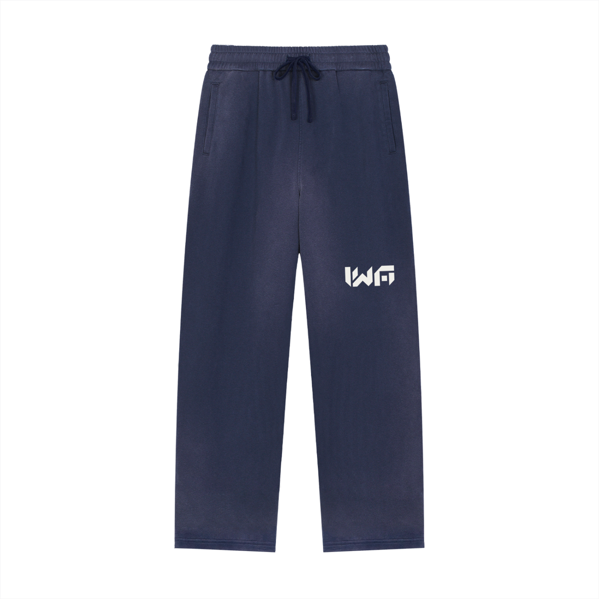 Sun Fade Raw Edge Straight-Leg Sweatpants