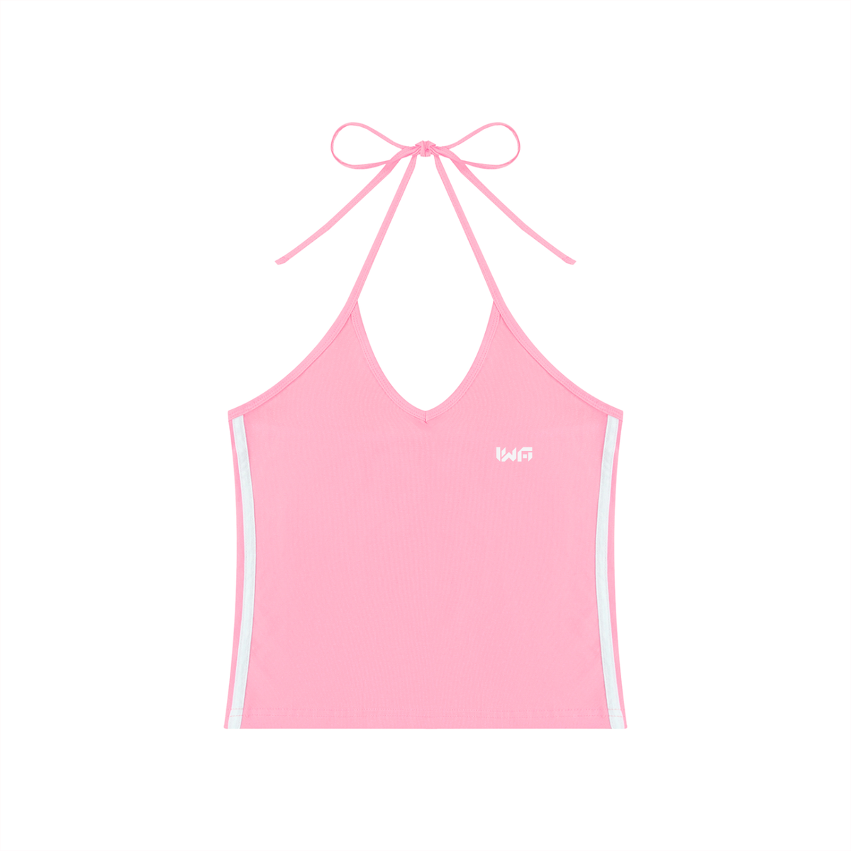 Women's Color Block Halter Crop Tank Top