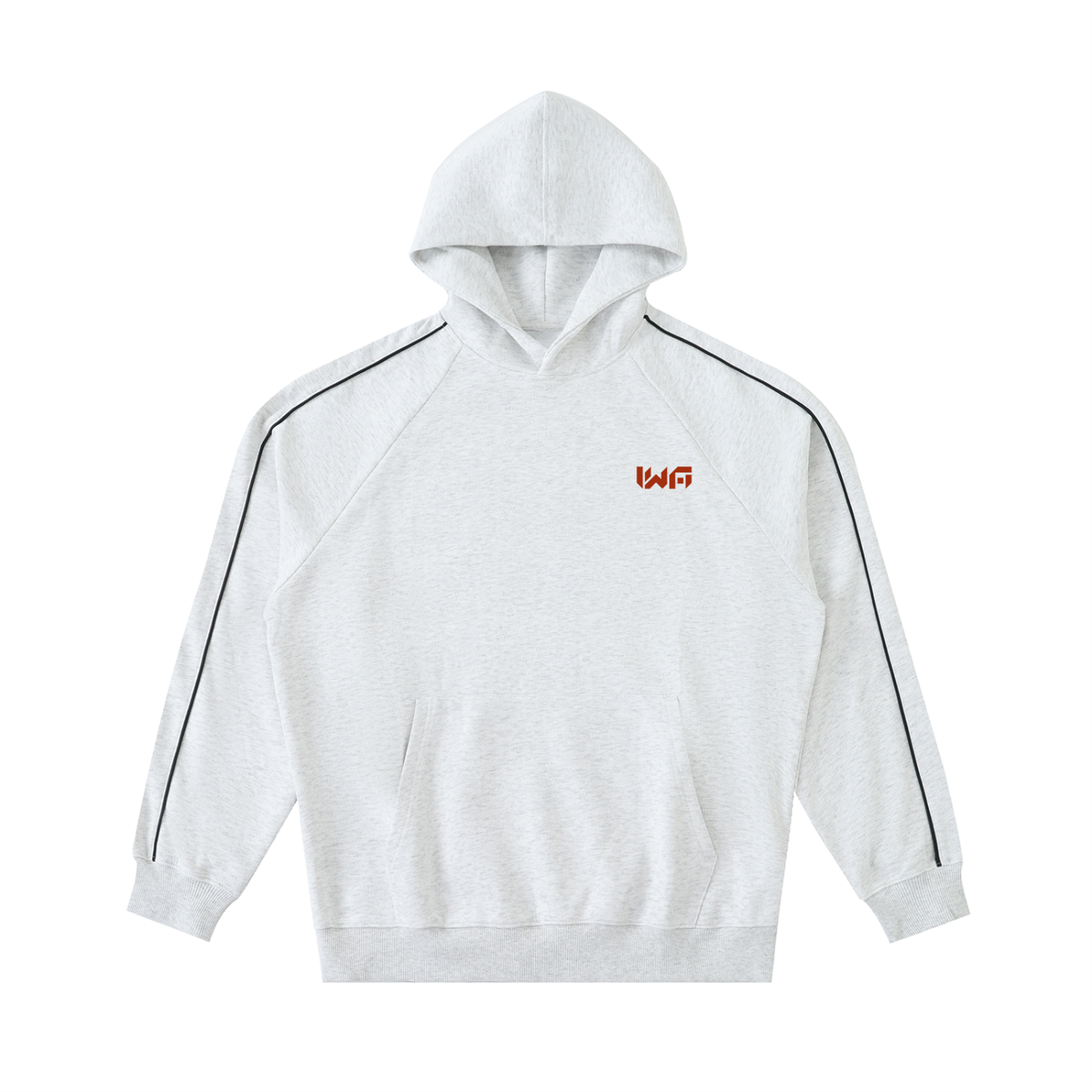 Contrast Piping Raglan Hoodie