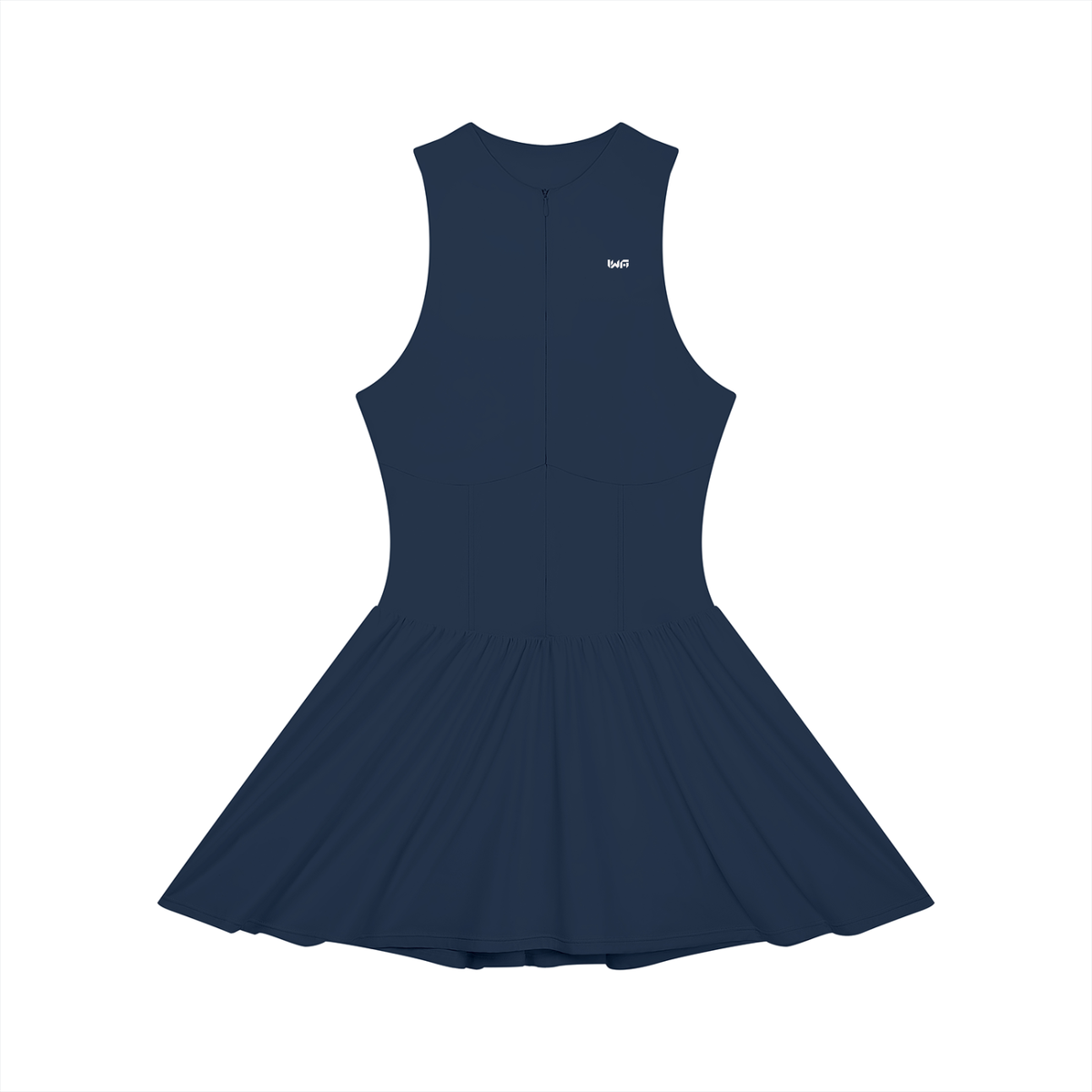 Women’s Ruched Sleeveless Full-Zip Dress