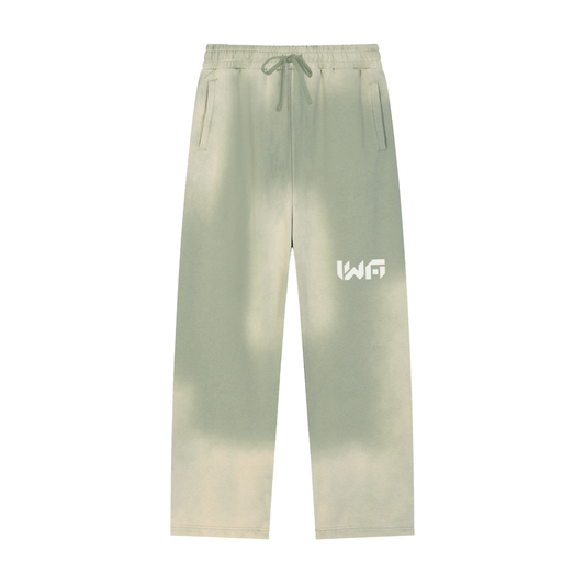 Sun Fade Raw Edge Straight-Leg Sweatpants