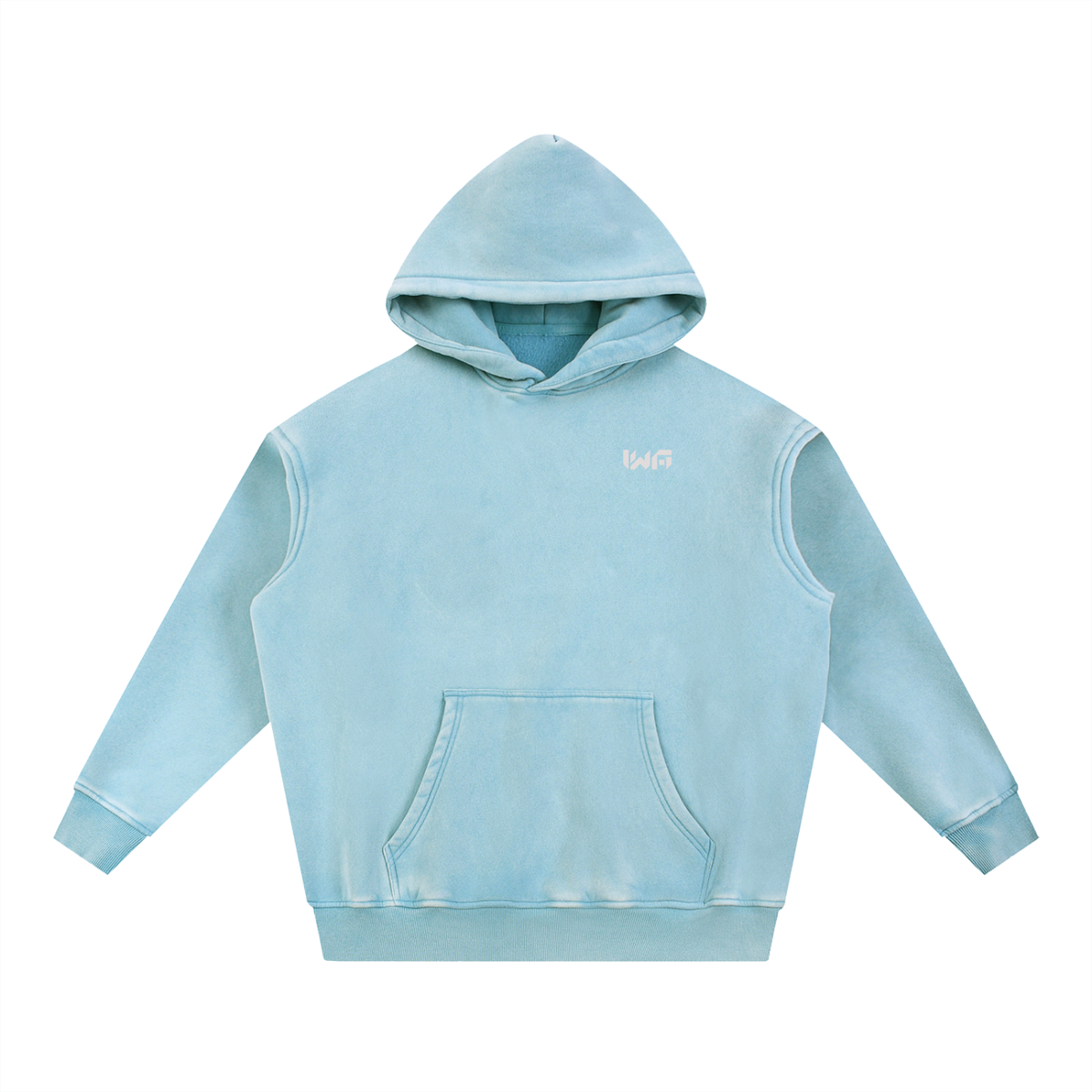 Snow Wash Fleece Oversize Hoodie