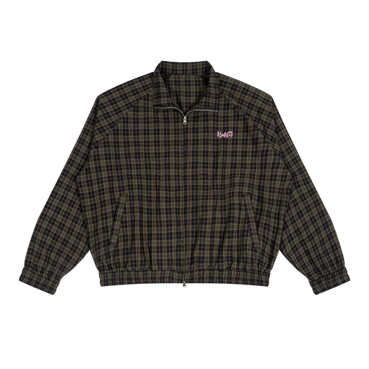 Unisex Plaid Full-Zip Track Jacket