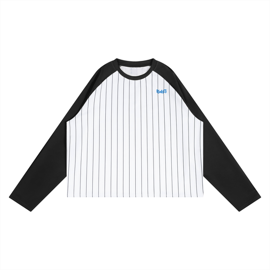 Unisex Striped Raglan Long Sleeve T-Shirt