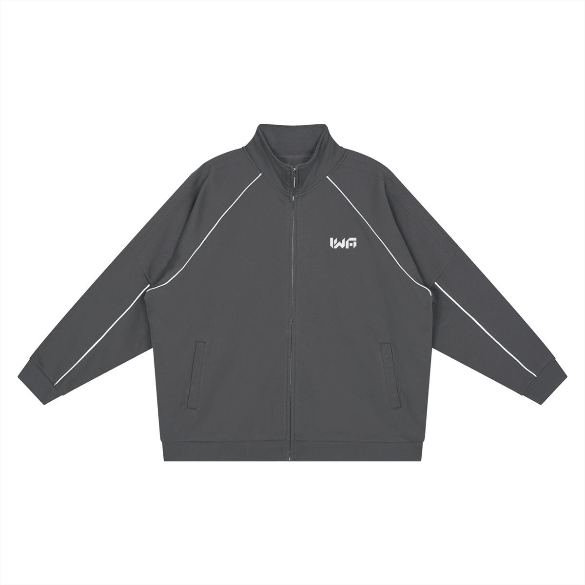 Reflection Striped Raglan Sleeve  Jacket