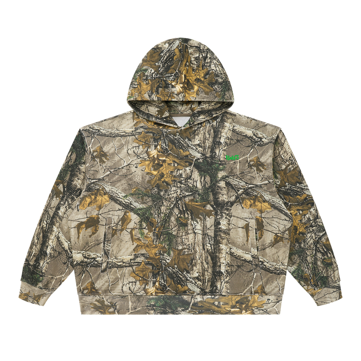 Unisex Waffle Tree Camo Boxy Hoodie