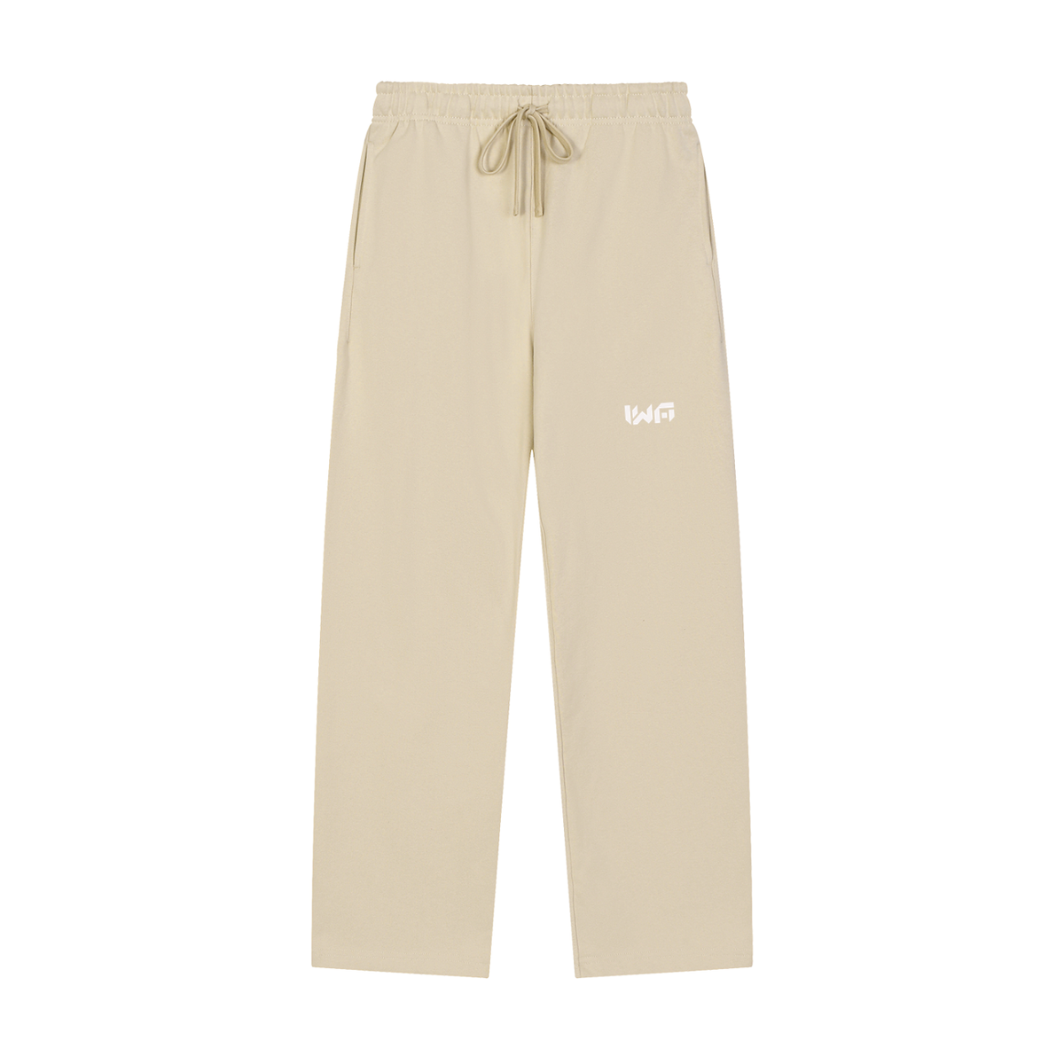 Solid Color Straight-Leg Sweatpants