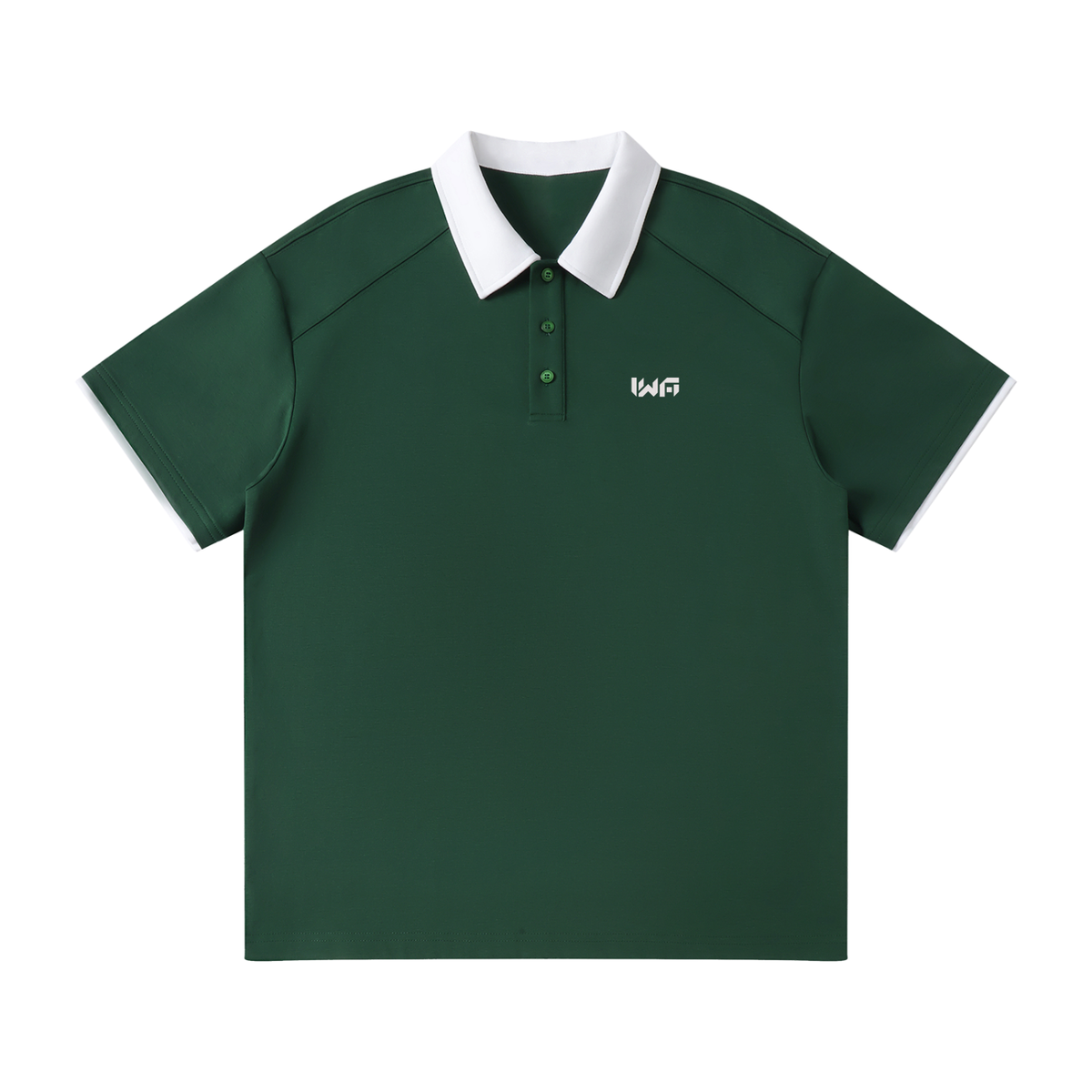 Contrast Collar Raglan Polo Shirt