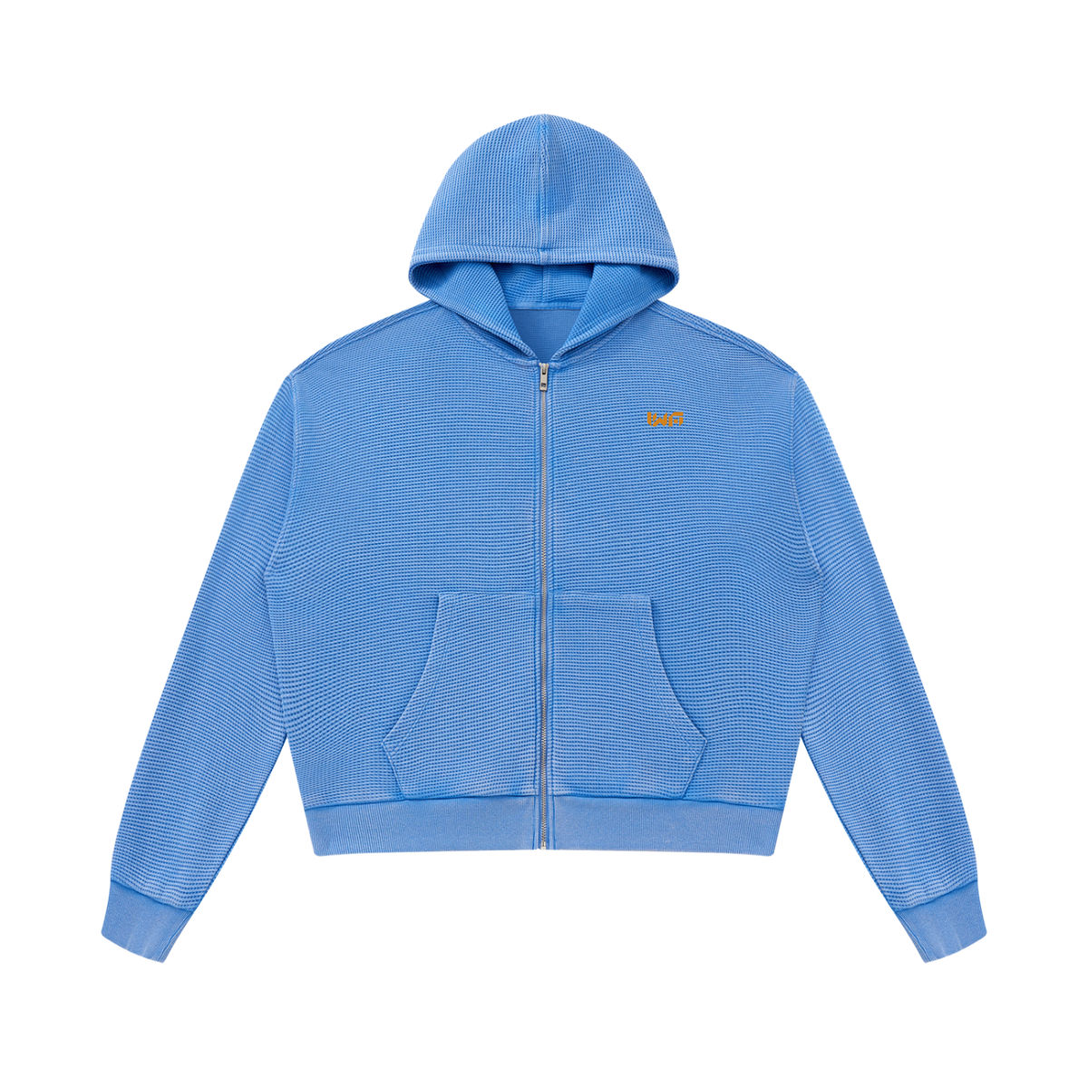 Unisex Mineral Wash Boxy Waffle Hoodie