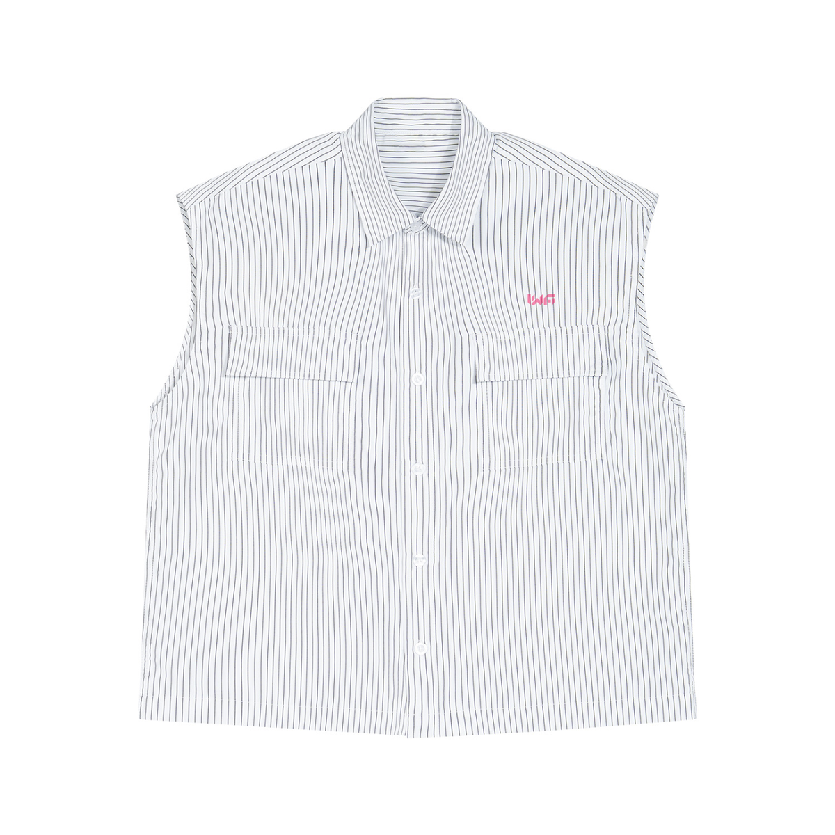 Men's Boxy Striped Sleeveless Shirt