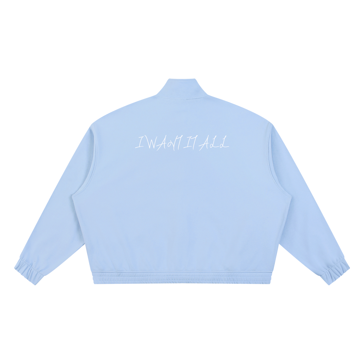 Unisex Boxy Stand Collar Full Zip Jacket