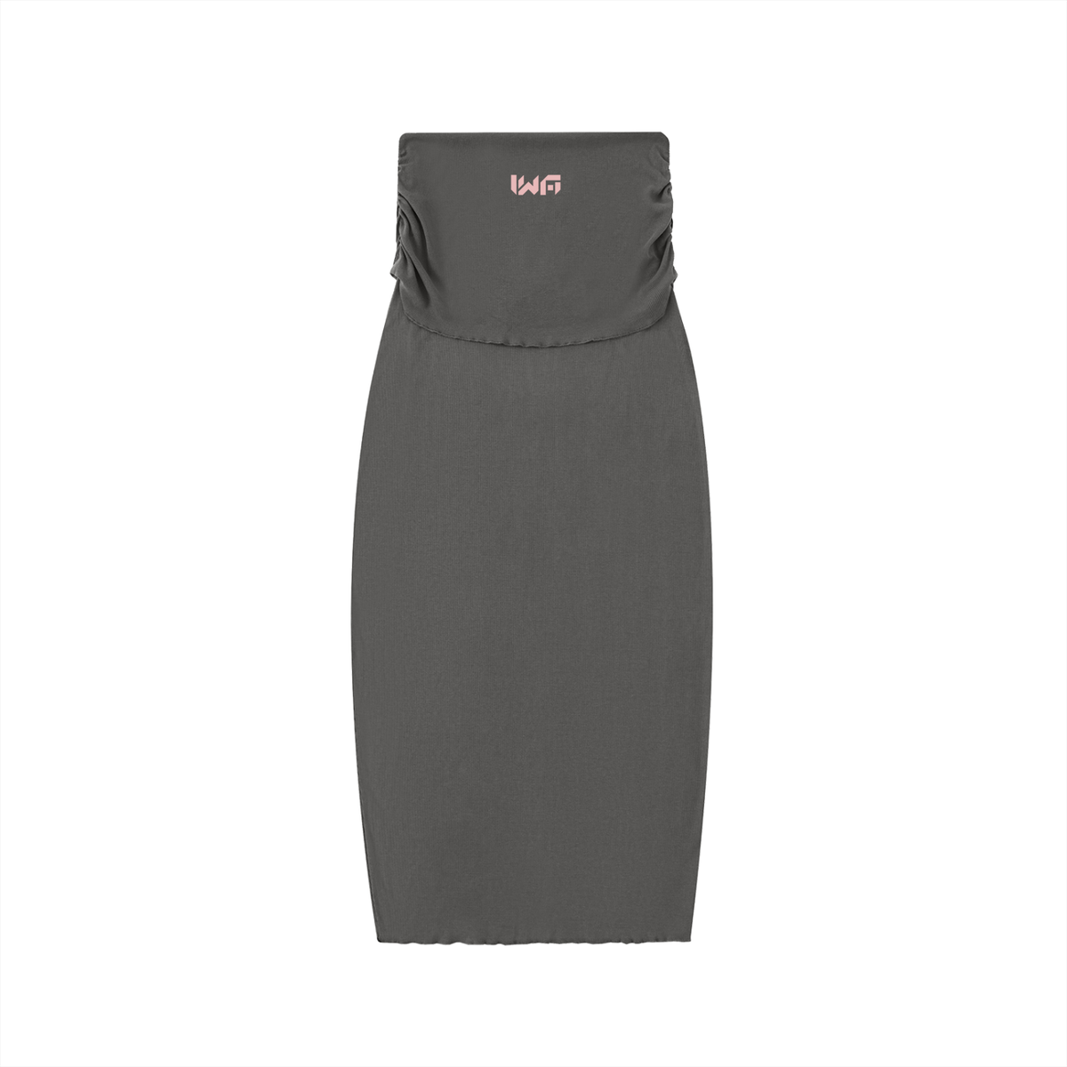 Dyed Washed Straight Hip-Hugging Slim Maxi Skirt