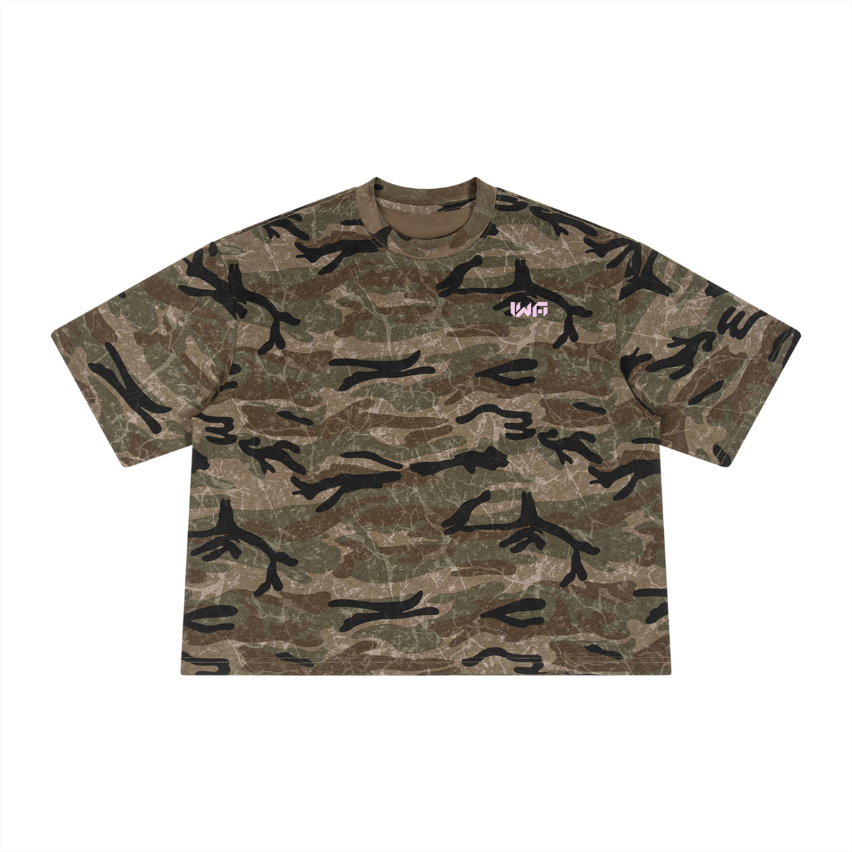 Unisex Boxy Camo Print T-Shirt