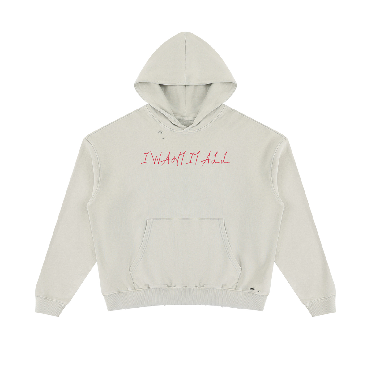 Unisex Mineral Wash Distressed Hoodie