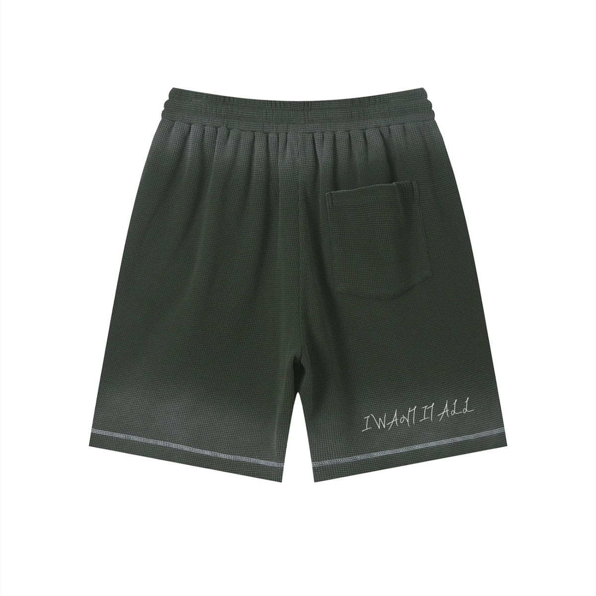 Unisex Sunfade Waffle Raw Hem Shorts