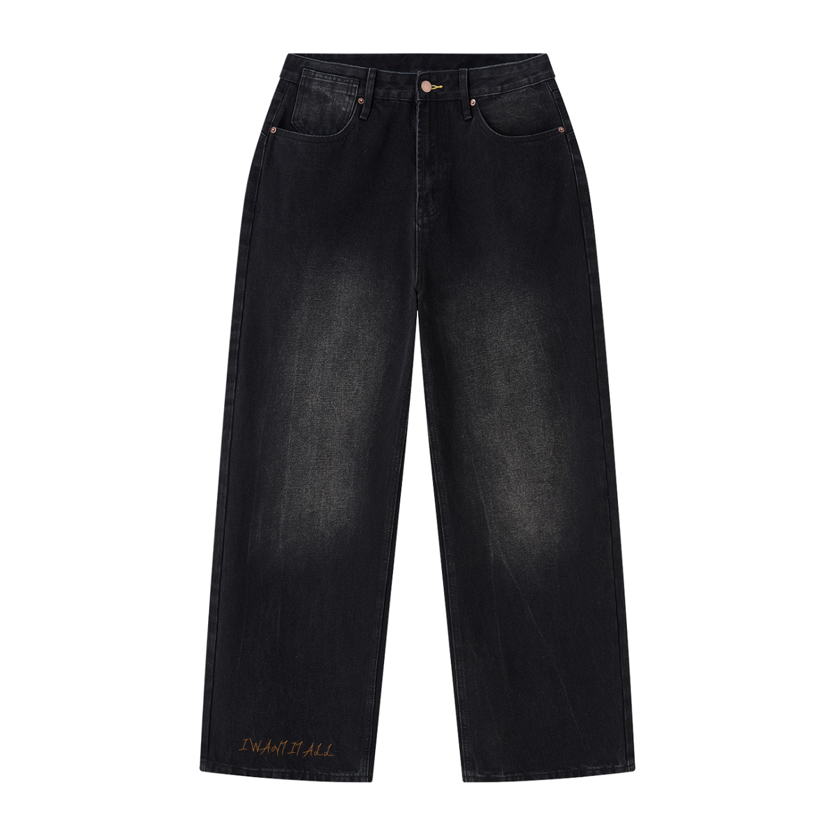 Men's Vintage Wash Wide Leg Jeans
