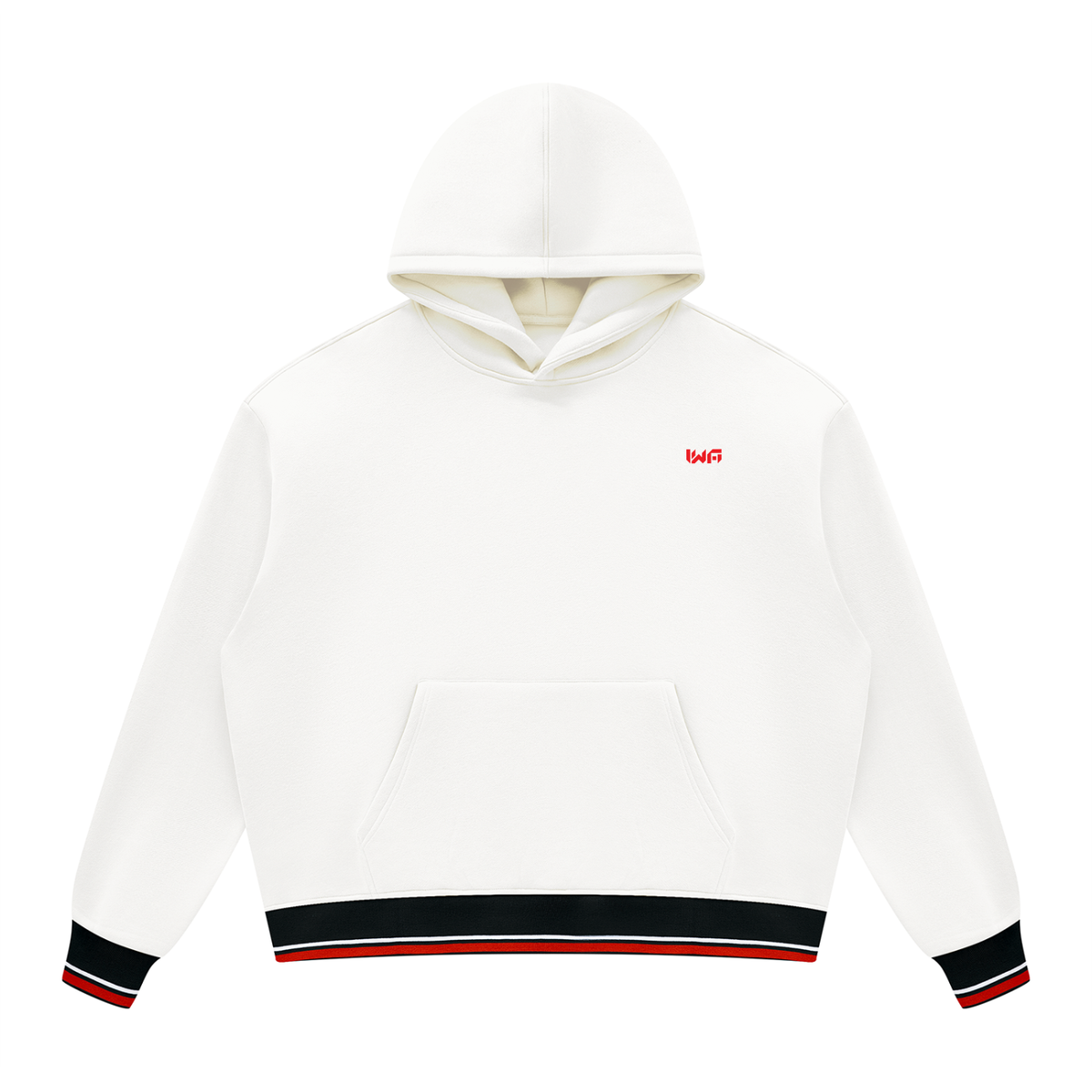 Unisex Oversized Color Block Fleece Hoodie