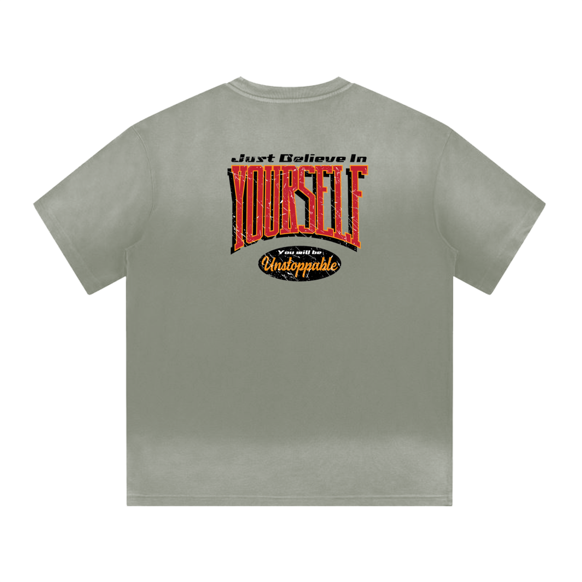 “I” Shaped Monkey Washed Drop Shoulder T-Shirt - 300 GSM