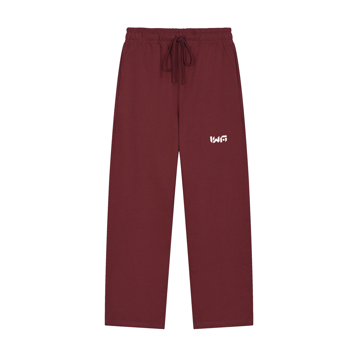 Solid Color Straight-Leg Sweatpants